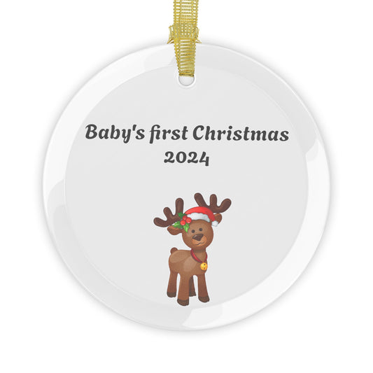 Baby's First Christmas Glass Ornaments