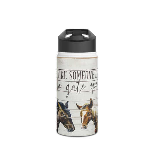 Horse Dream Stainless Steel Water Bottle, Standard Lid