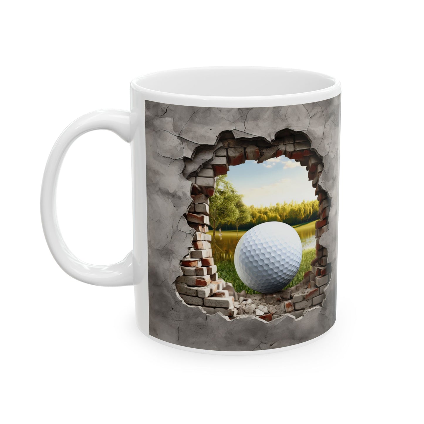 Golf Ceramic Mug, (11oz, 15oz)