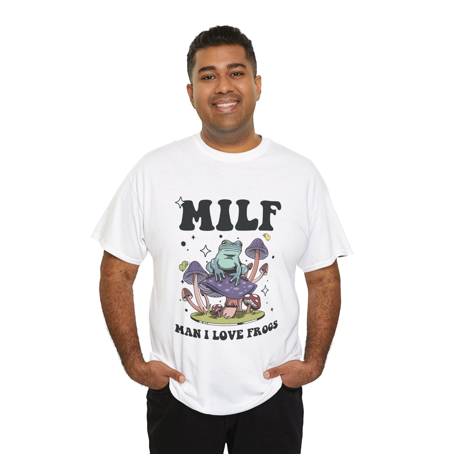 MILF  frogs  Heavy Cotton Tee