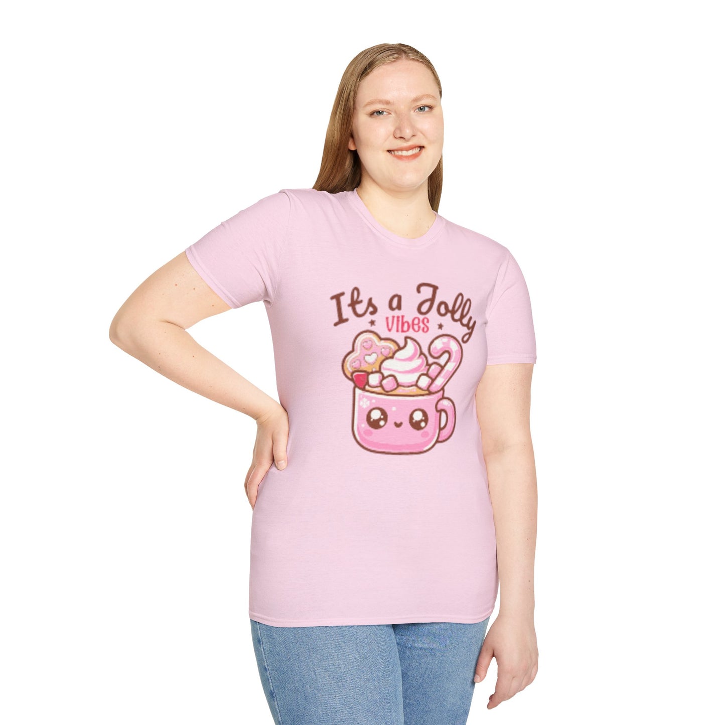 Pink Cozy Mug Graphic T-Shirt