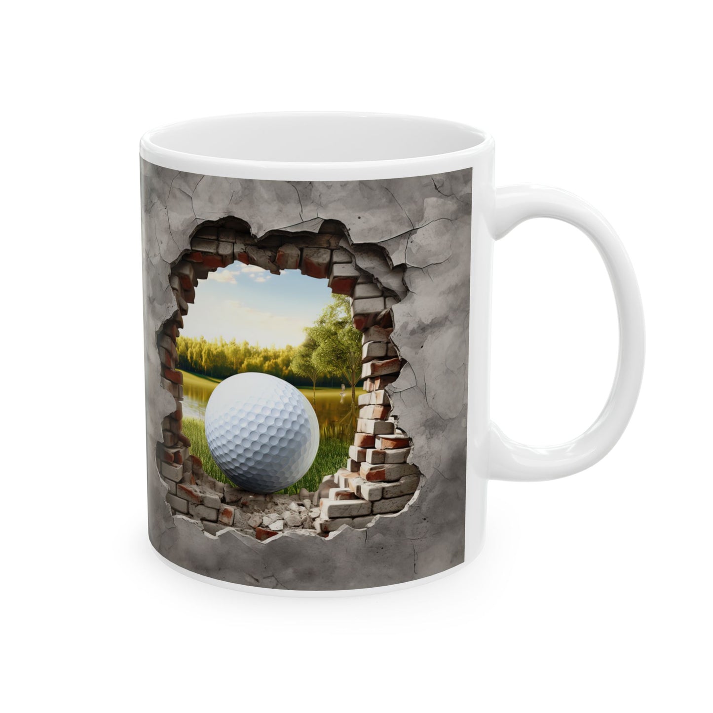 Golf Ceramic Mug, (11oz, 15oz)