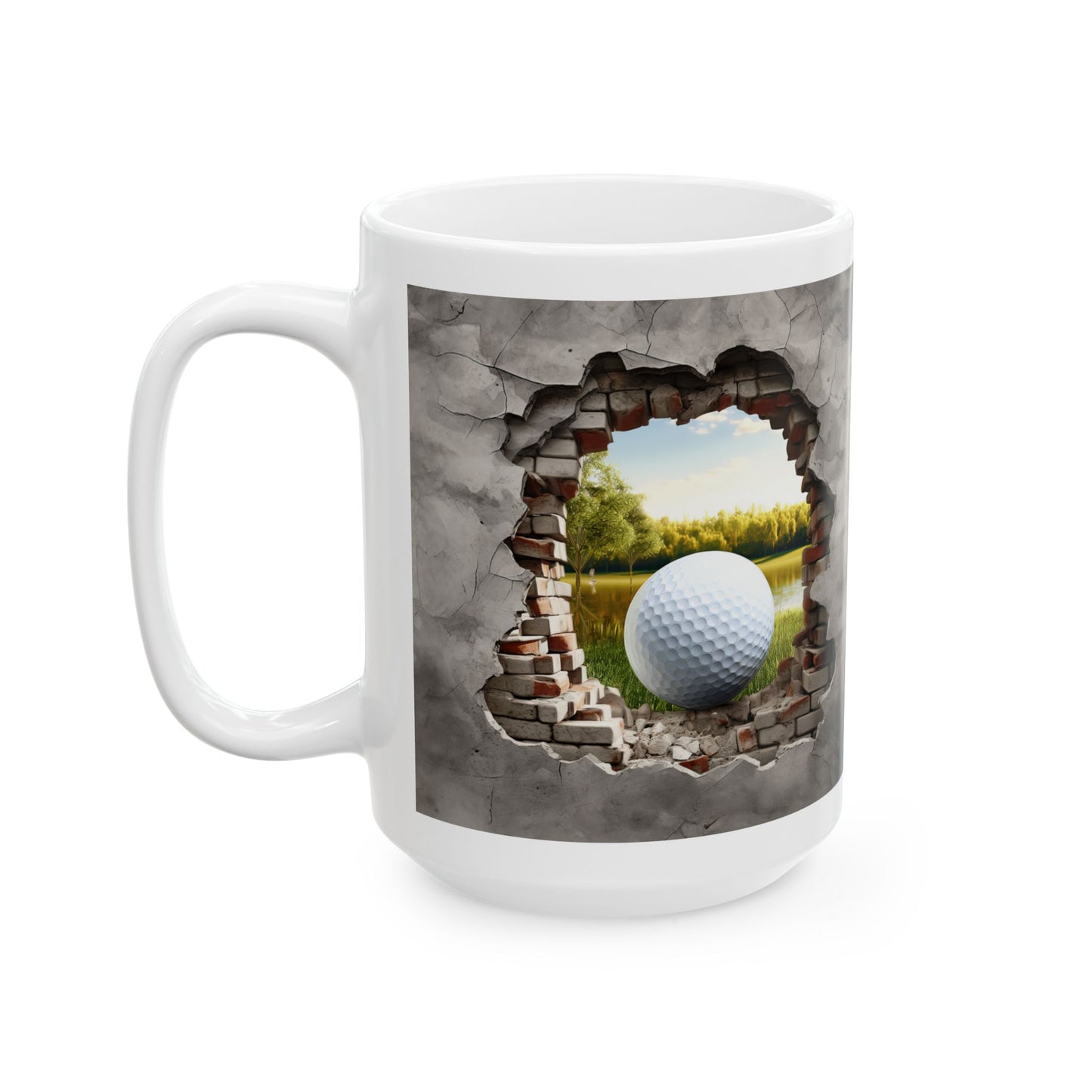 Golf Ceramic Mug, (11oz, 15oz)