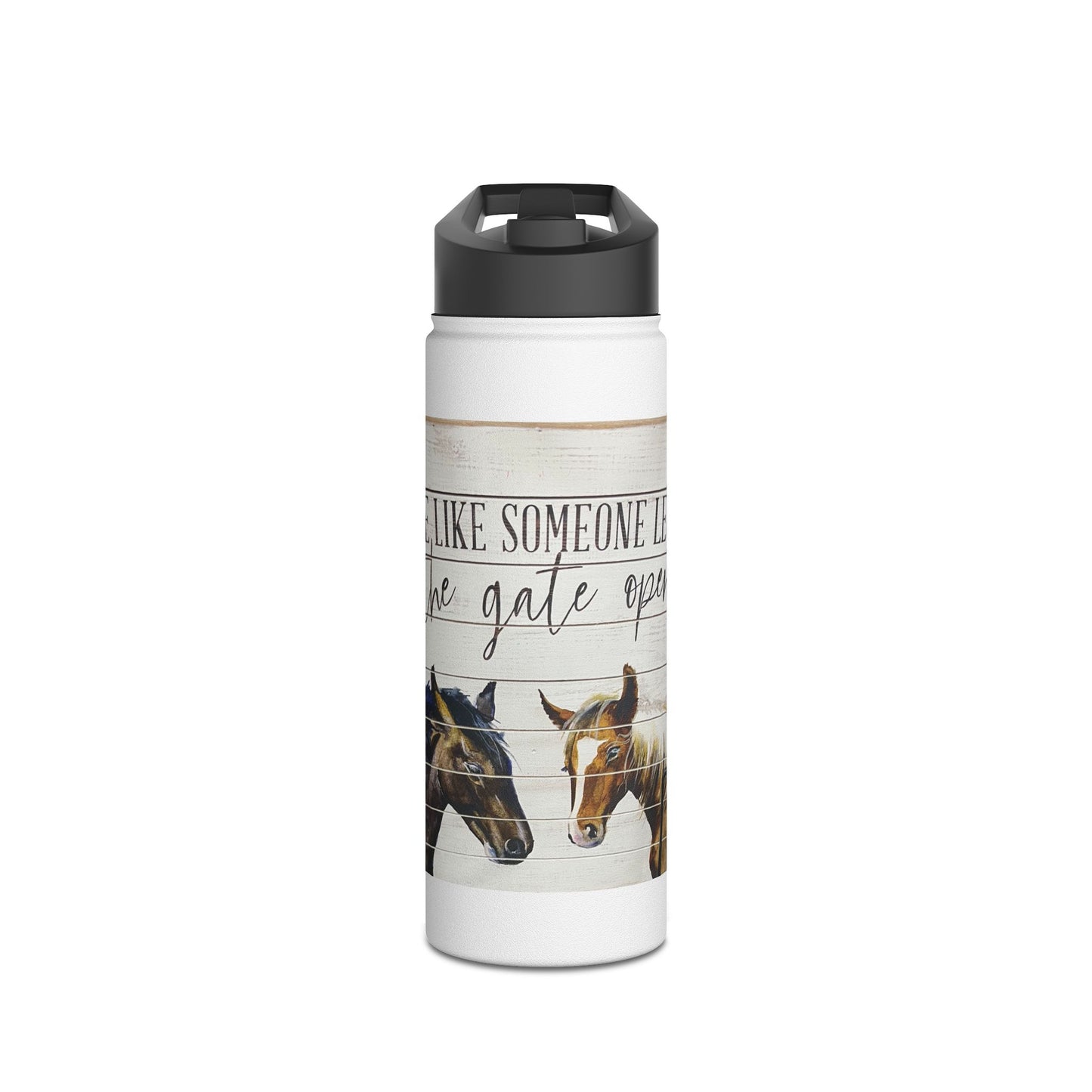 Horse Dream Stainless Steel Water Bottle, Standard Lid