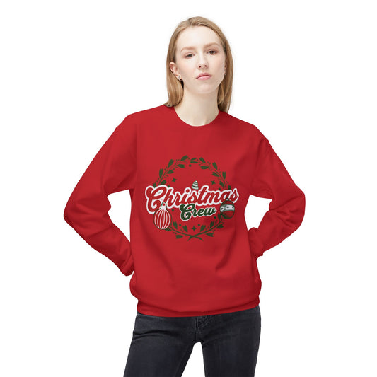 Christmas Crew  Fleece Crewneck Sweatshirt