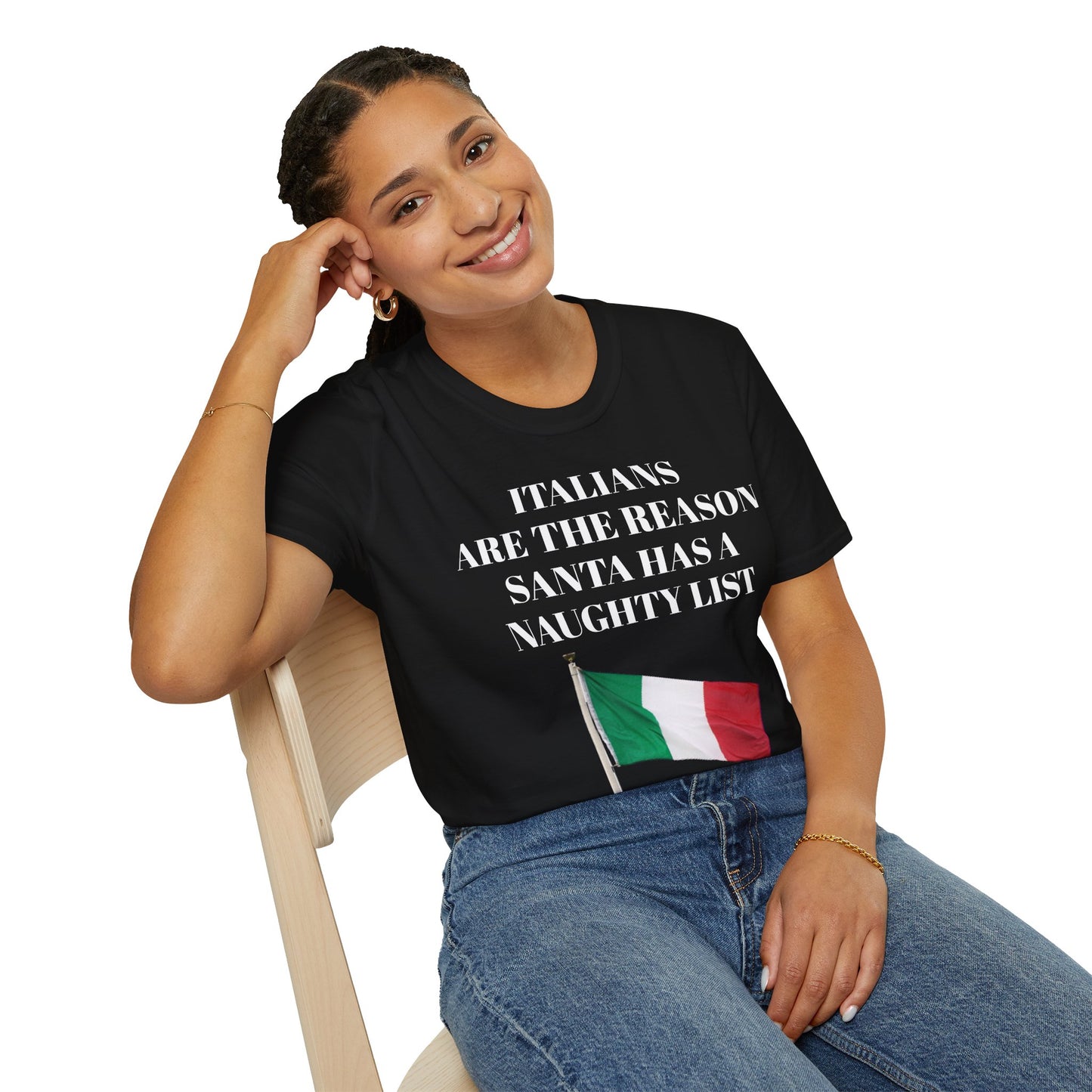 Italian Santa naughty list   Softstyle T-Shirt