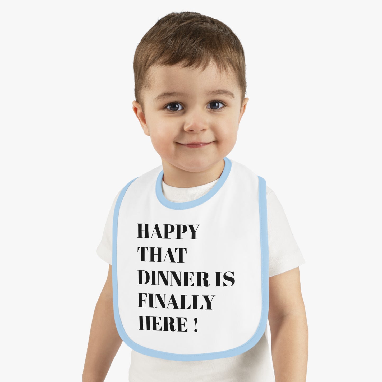 Baby Contrast Trim Jersey Bib