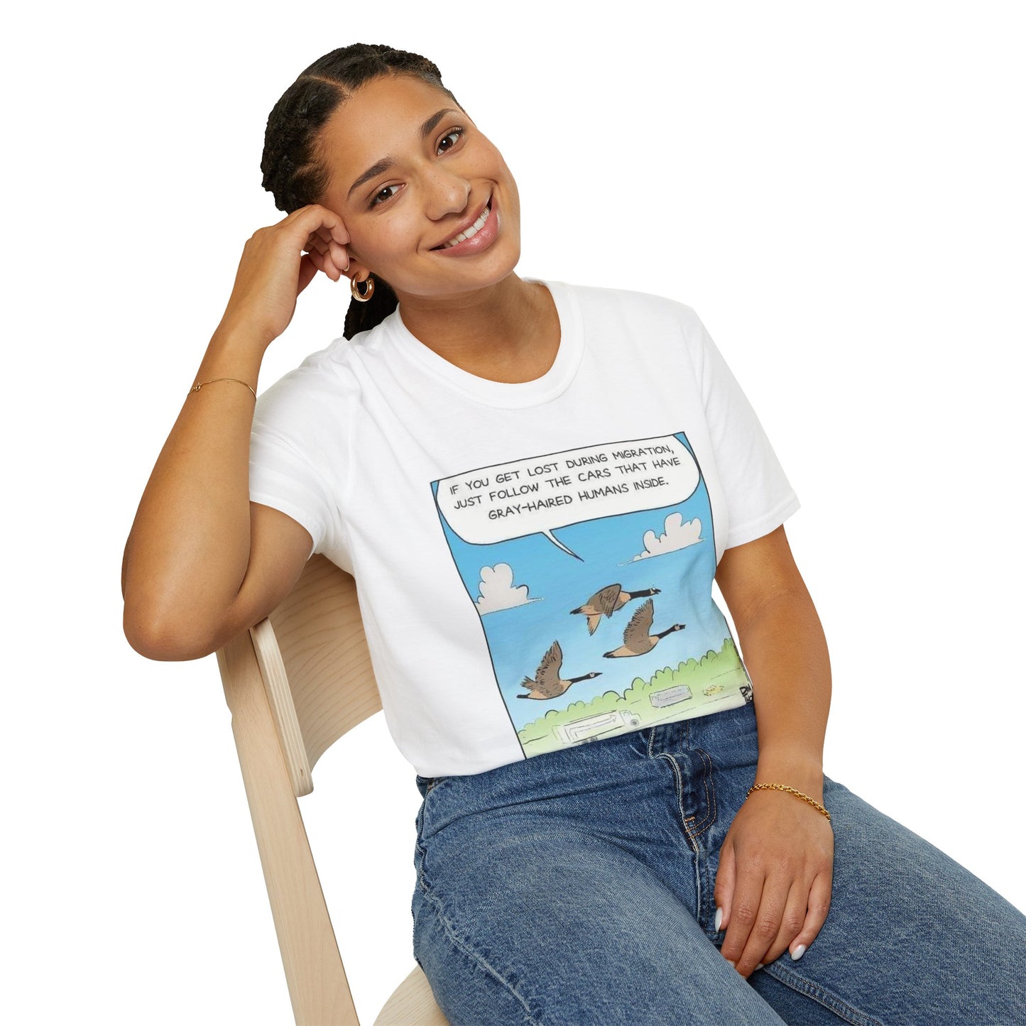 Snow Birds Funny Graphic T-Shirt