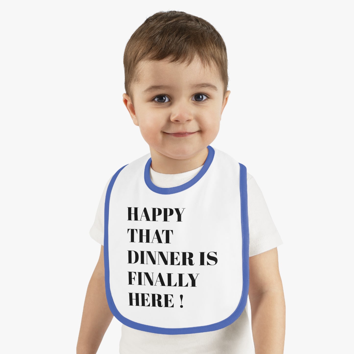 Baby Contrast Trim Jersey Bib