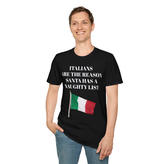 Italian Santa naughty list   Softstyle T-Shirt