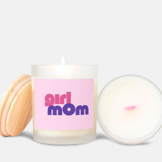 Girl Mom, Pink Wick Glow Candle