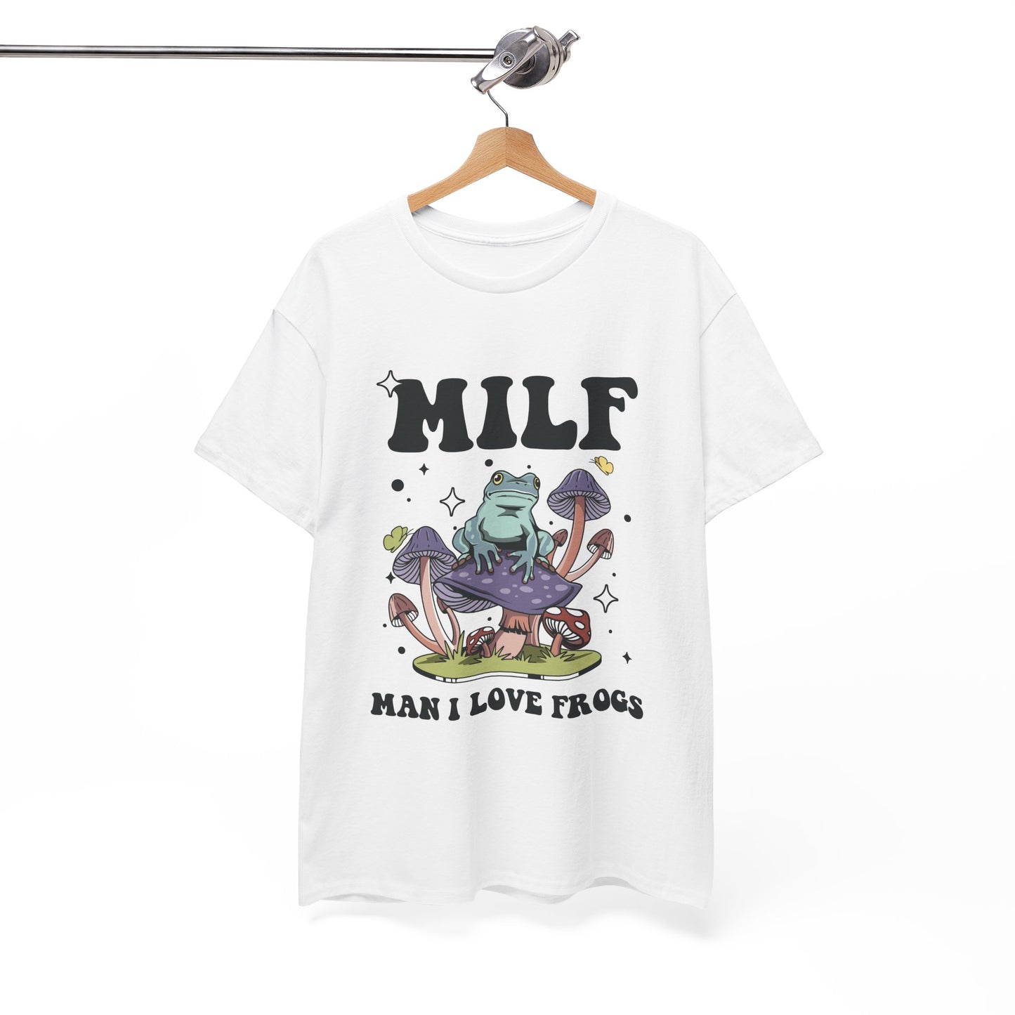 MILF  frogs  Heavy Cotton Tee