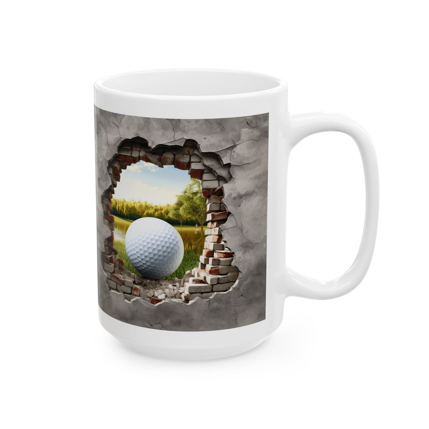 Golf Ceramic Mug, (11oz, 15oz)