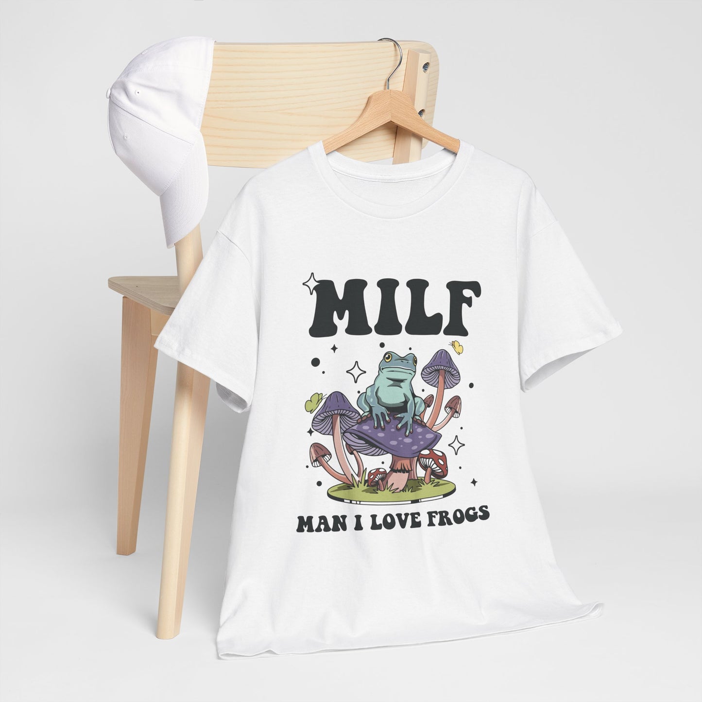 MILF  frogs  Heavy Cotton Tee