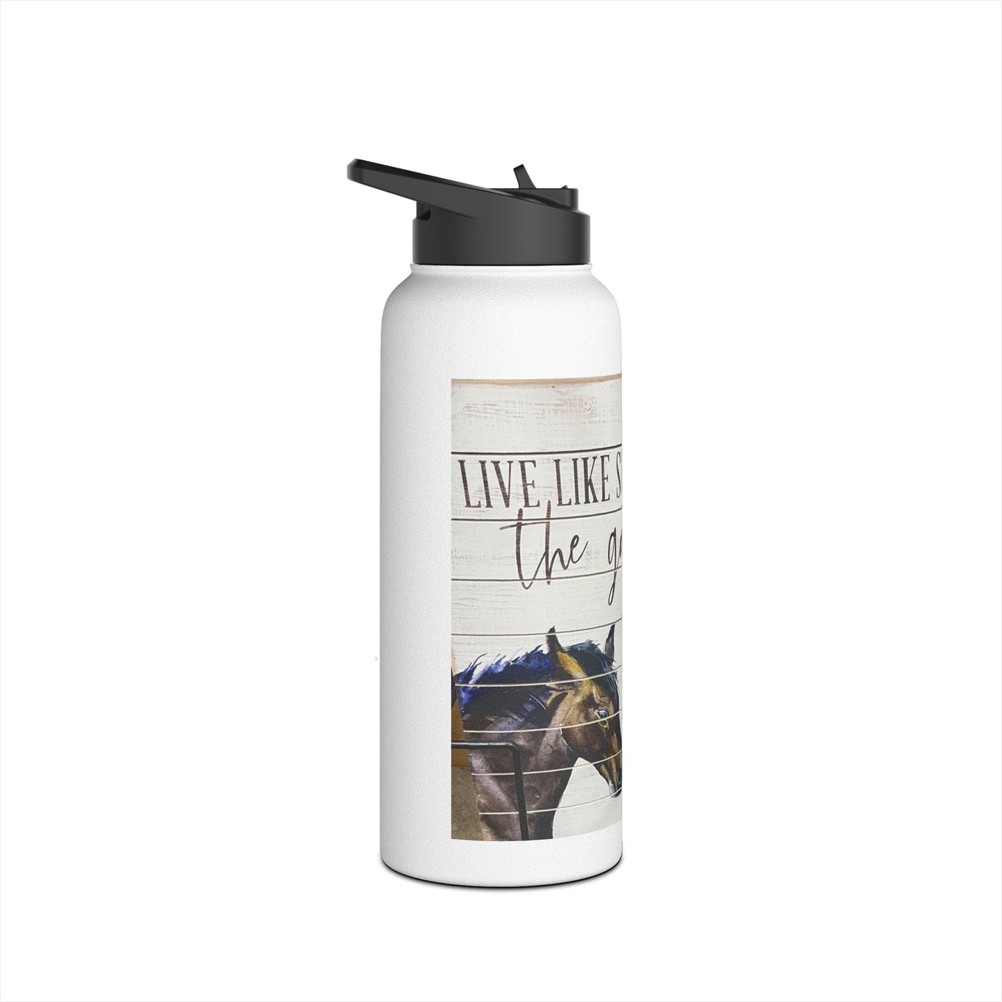 Horse Dream Stainless Steel Water Bottle, Standard Lid