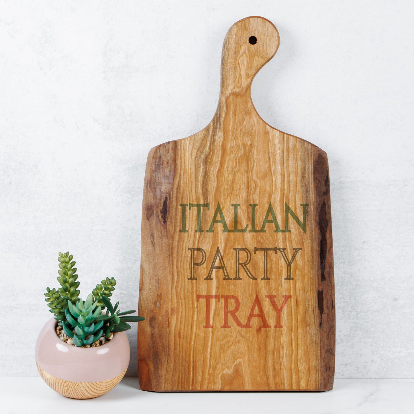 Italian Party Tray! Live Edge Artisan Wood Serving Board