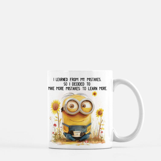 Minion losing mind Happy Mug 11oz