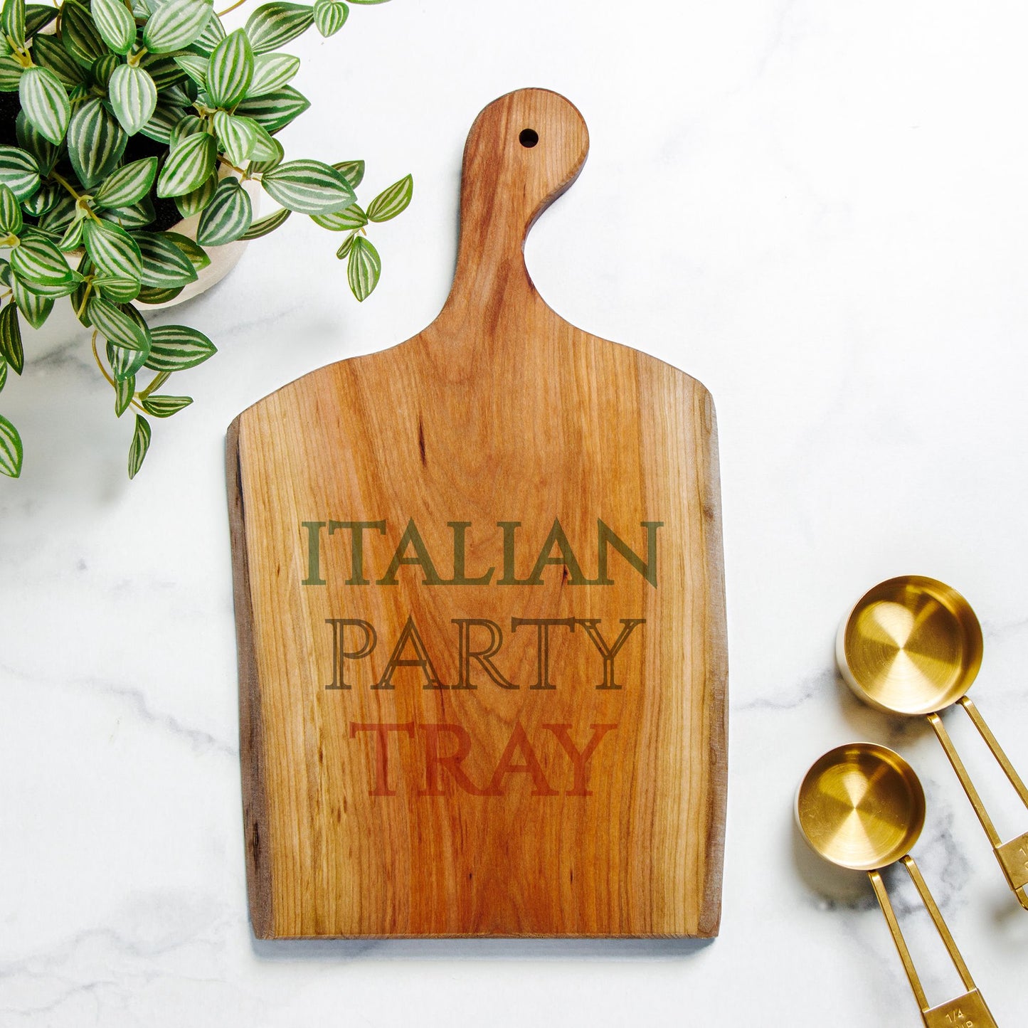 Italian Party Tray! Live Edge Artisan Wood Serving Board