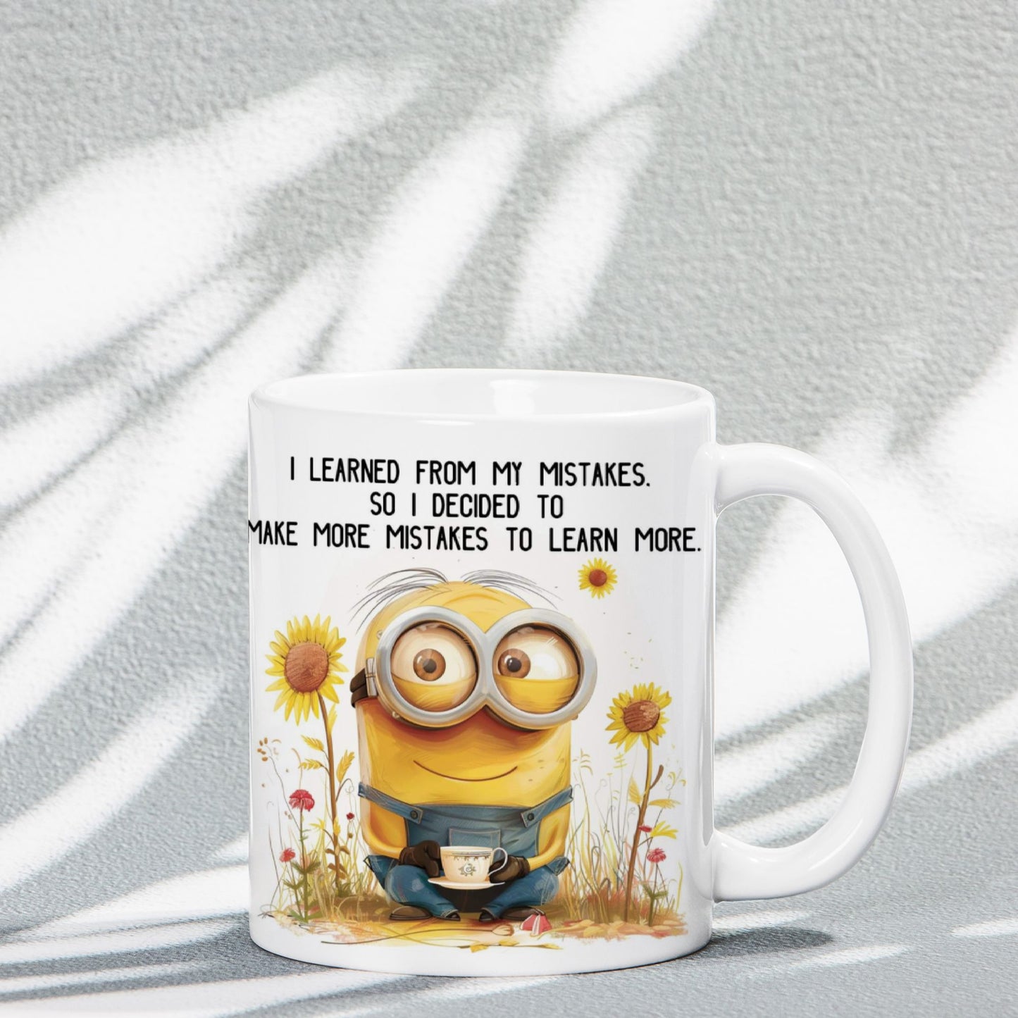 Minion losing mind Happy Mug 11oz