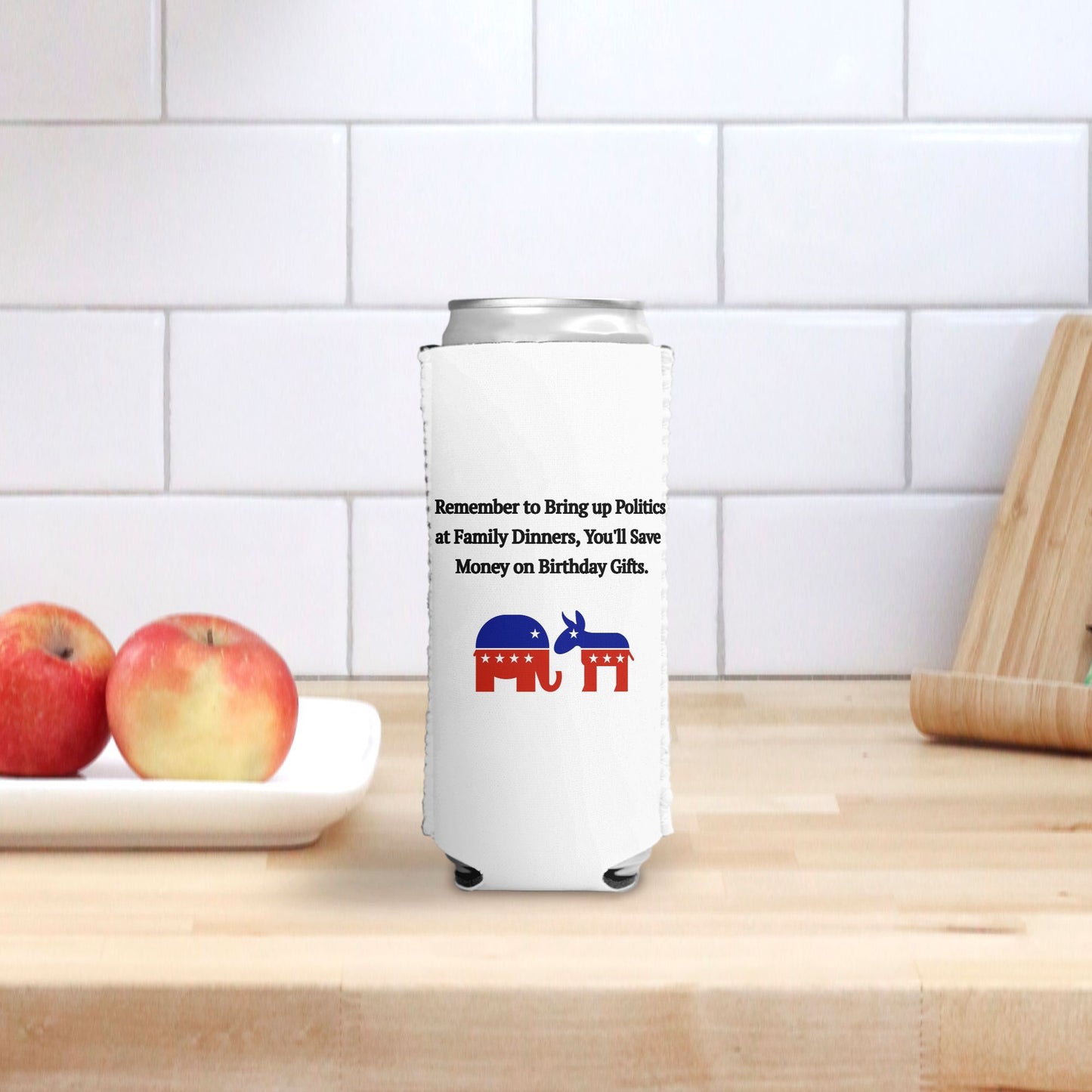 Politics Jokes Slim Can Koozie